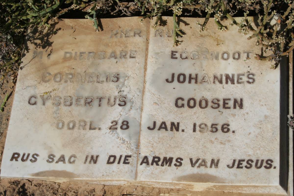 GOOSEN Cornelis Johannes Gysbertus  -1956