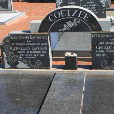 COETZEE Cornelius Jacobus 1871-1970  &amp;  Cecilia Jacoba 1882-1981
