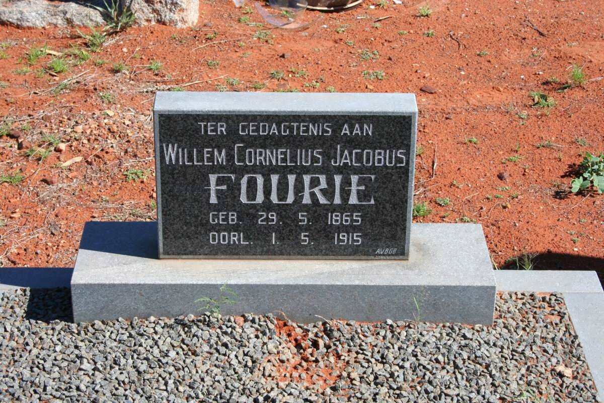 FOURIE Willem Cornelius Jacobus 1865-1915
