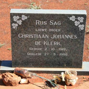 KLERK Christiaan Johannes, de 1919-1986