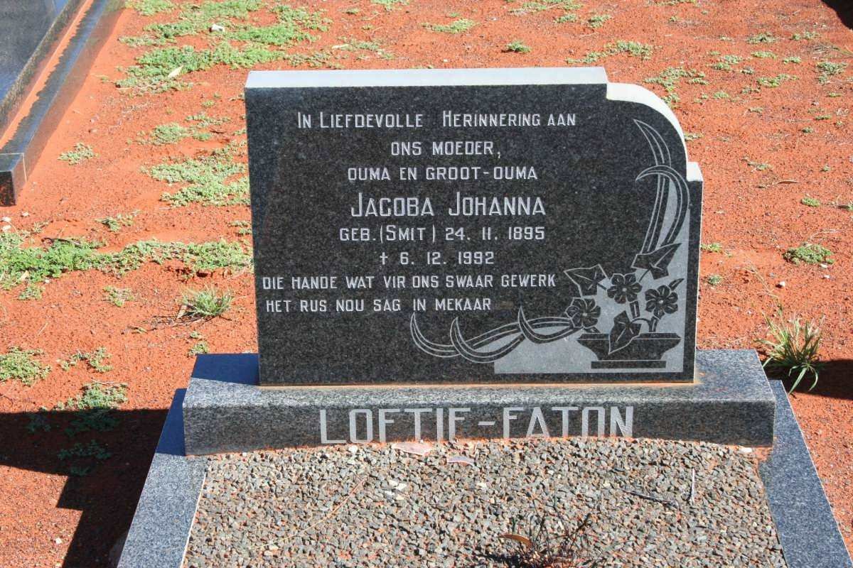 LOFTIE-EATON Jacoba Johanna 1895-1992