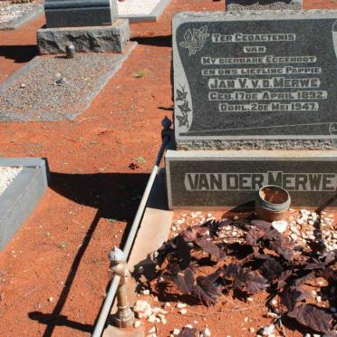 MERWE Jan V., van der 1892-1947