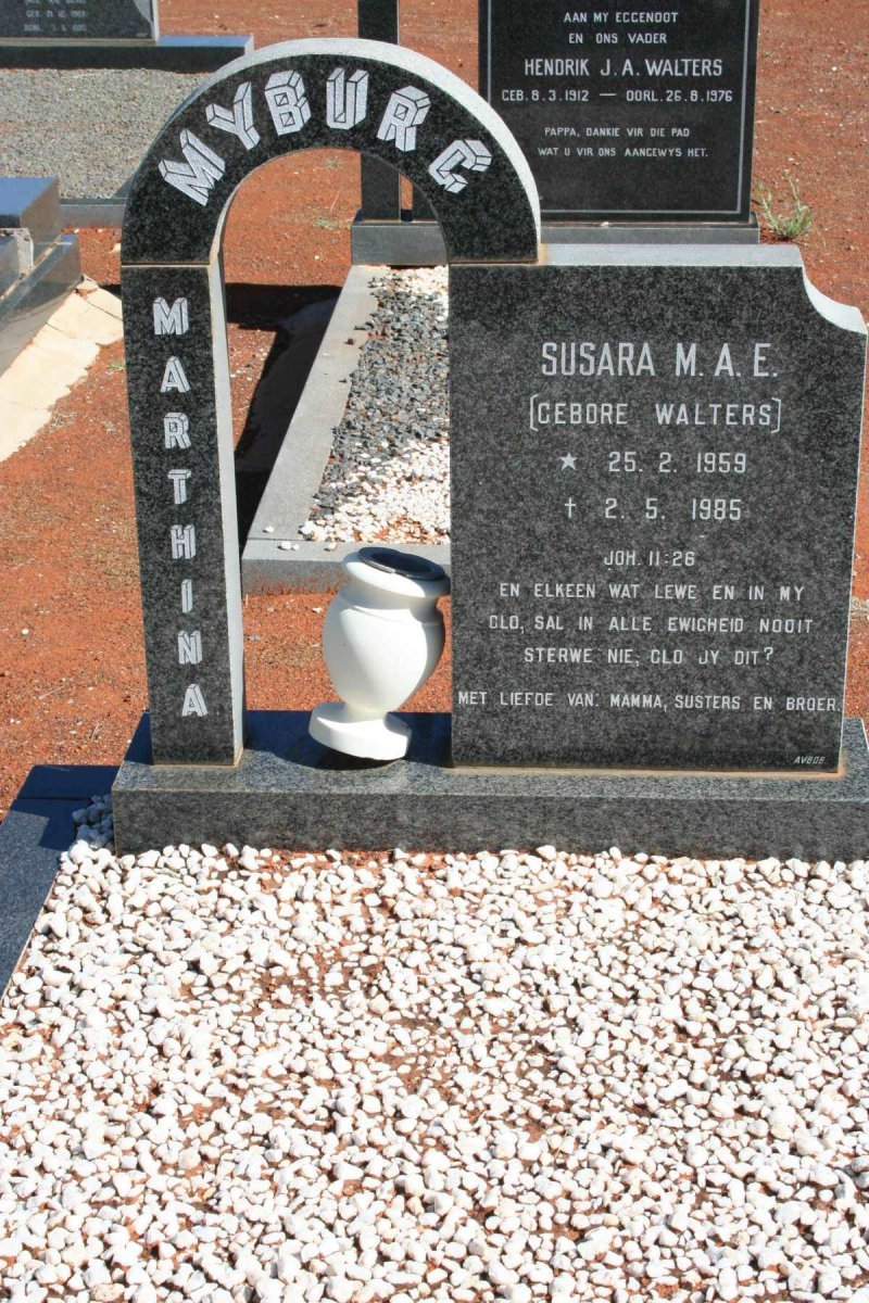 MYBURGH Susara M.A.E.nee WALTERS 1959-1985