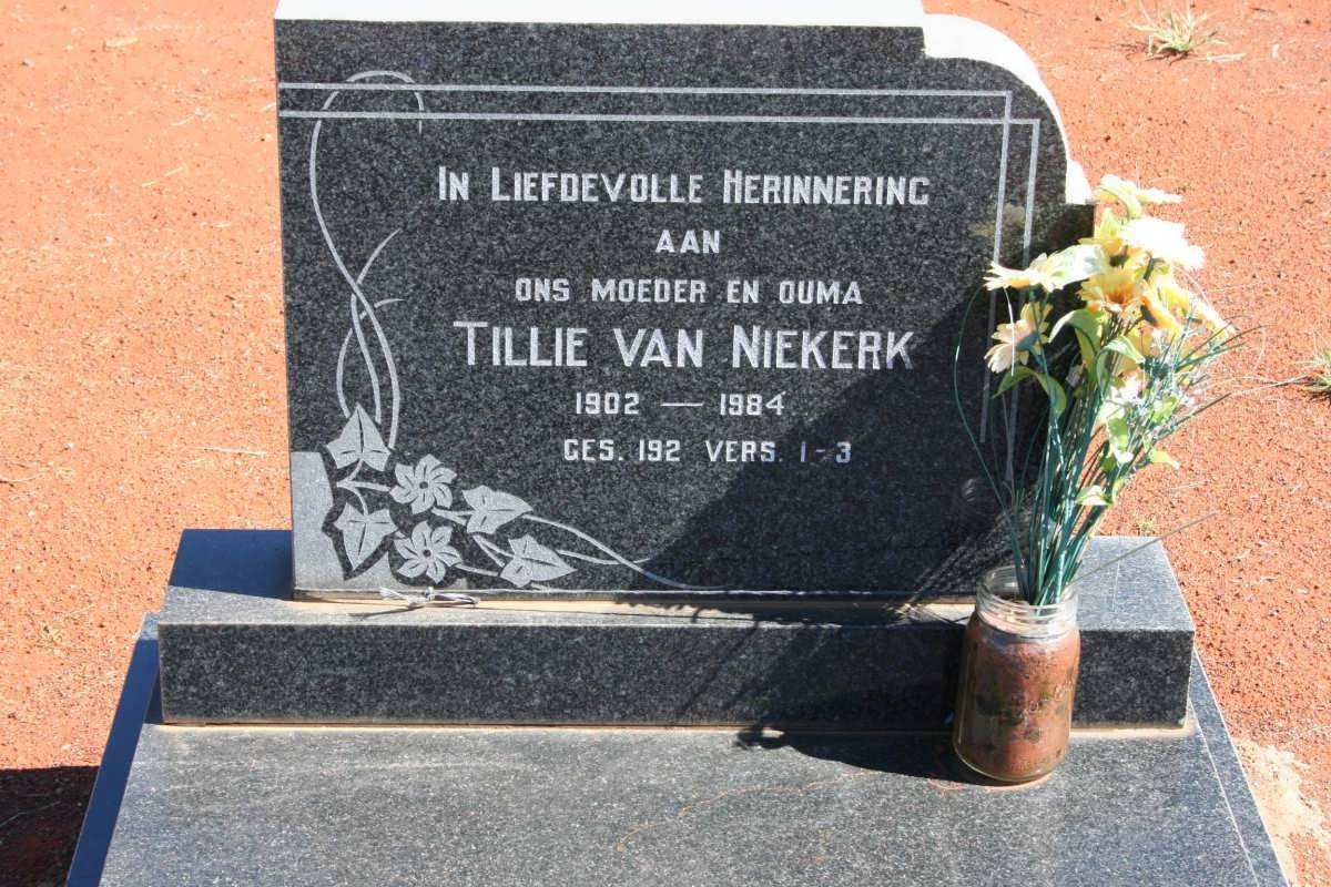 NIEKERK Tillie, van 1902-1984