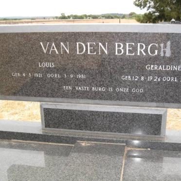 BERGH Louis, van den 1921-1981 &amp; Geraldine 1926-1997