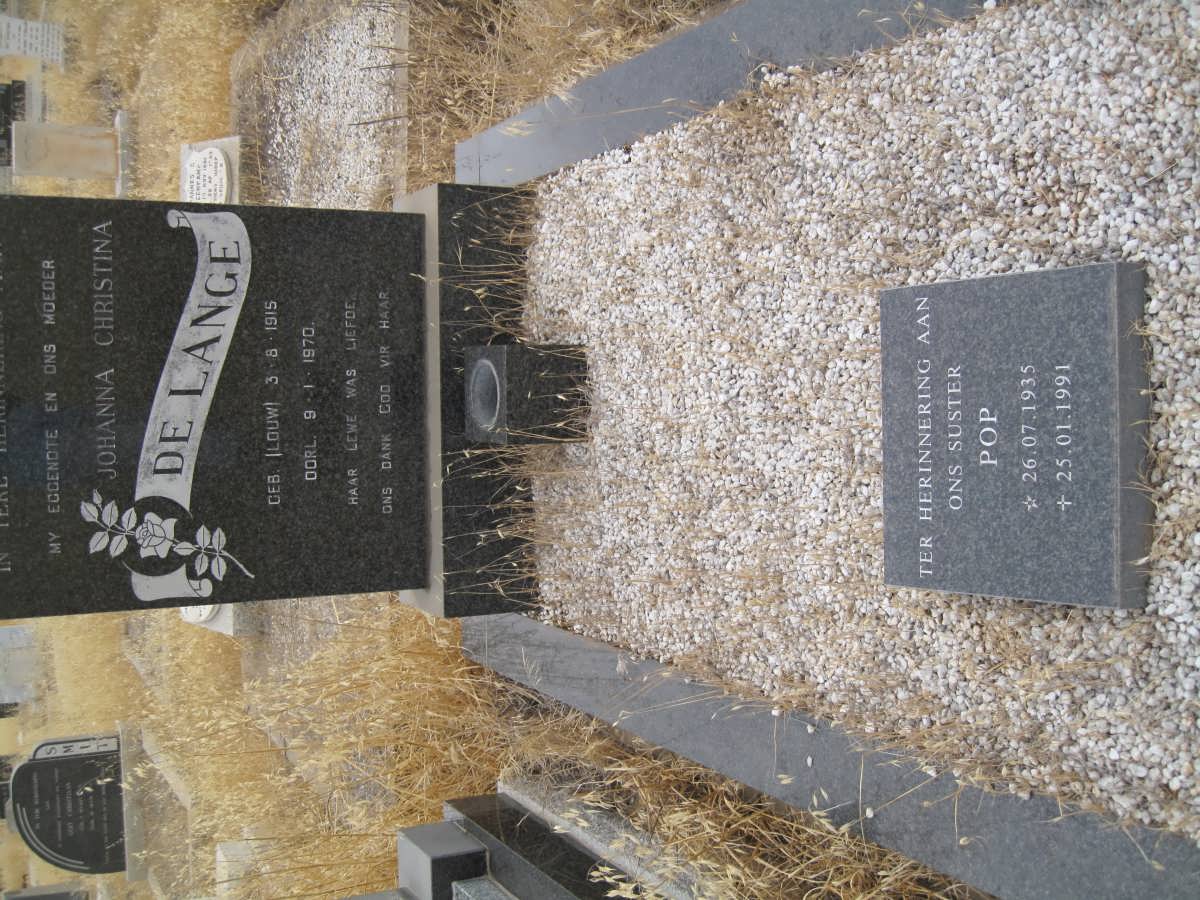 LANGE Johanna Christina, de nee LOUW 1915-1970 :: DE LANGE Pop 1935-1991