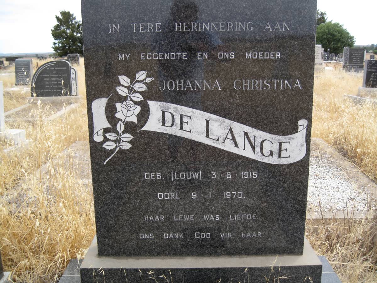 LANGE Johanna Christina, de nee LOUW 1915-1970