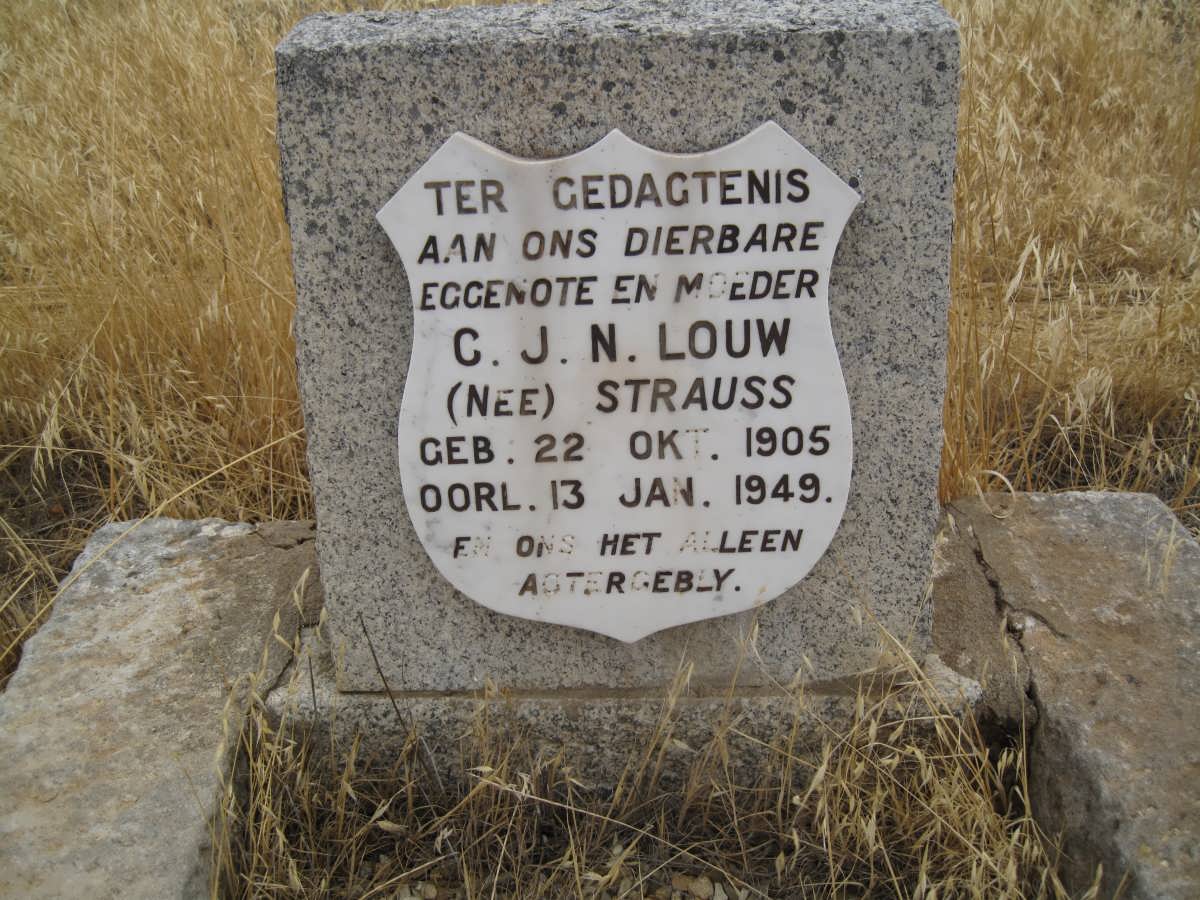 LOUW C.J.N. nee STRAUSS 1905-1949