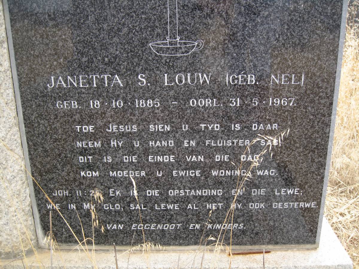 LOUW Janetta S. NEL 1885-1967