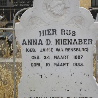 NIENABER Anna D. nee JANSE VAN RENSBURG 1887-1933 :: ?