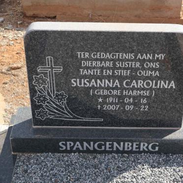 SPANGENBERG Susanna Carolina nee HARMSE 1911-2007