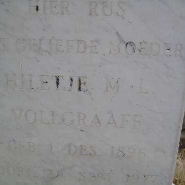 VOLLGRAAFF Hiletje M.L. 1896-1977