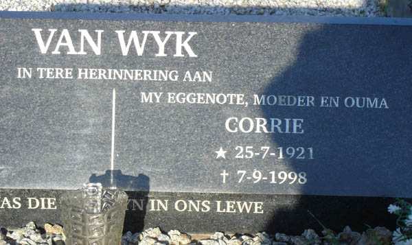 WYK  Corrie, van 1921-1998