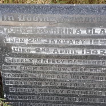 CLARKE Maria Cathrina 1896-1942