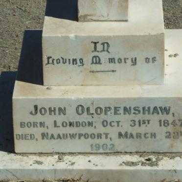 OLOPENSHAW John 1847-1902 