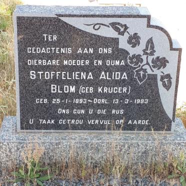 BLOM Stoffeliena Alida nee KRUGER 1893-1983