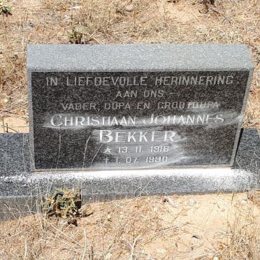 BEKKER Christiaan Johannes 1916-1990