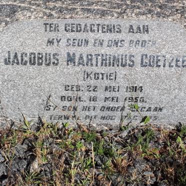 COETZEE Jacobus Marthinus 1914-1950