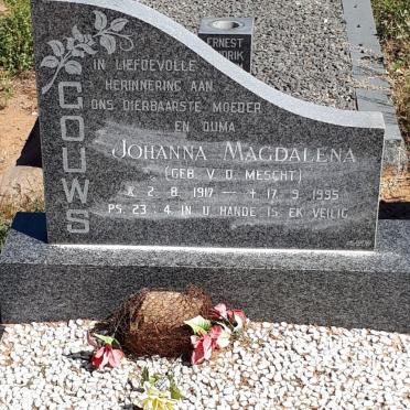 GOUWS Johanna Magdalena nee V.D. MESCHT 1917-1995