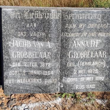 GROBBELAAR Jacob van A. 1872-1964 &amp; Anna D.F. TERBLANCH 1875-1951