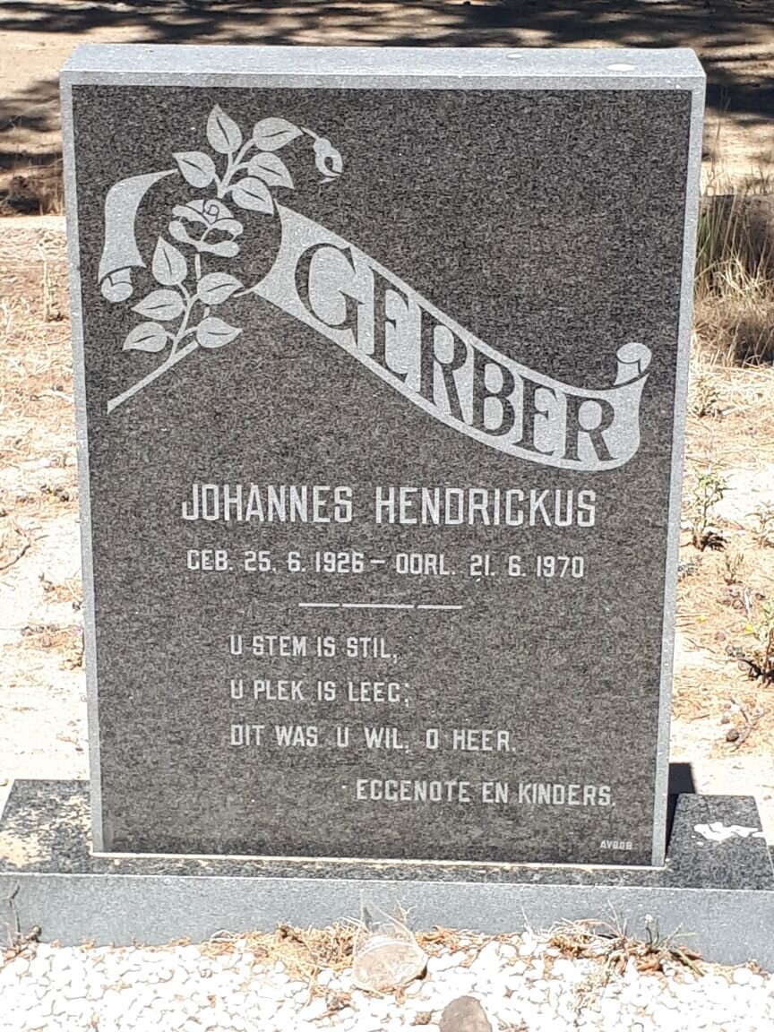 GERBER Johannes Hendrickus 1926-1970