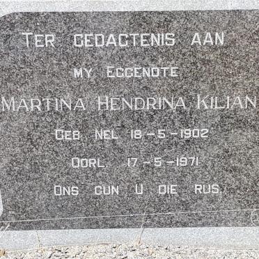 KILIAN Martina Hendrika nee NEL 1902-1971