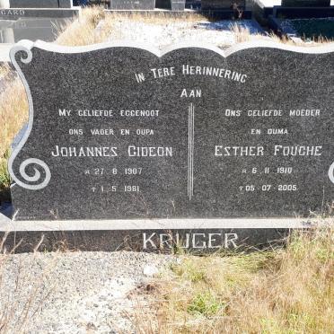 KRUGER Johannes Gideon 1907-1981 &amp; Esther Fouche 1910-2005