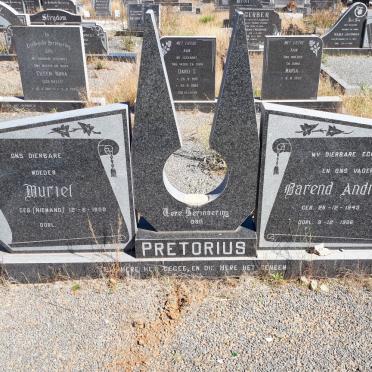 PRETORIUS Barend Andries 1945-1986 &amp; Muriel NIEMAND 1950-