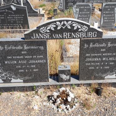 RENSBURG Willem Asaf Johannes, Janse van 1916-1983 &amp; Johanna Wilhelmina KILIAN 1921-1983