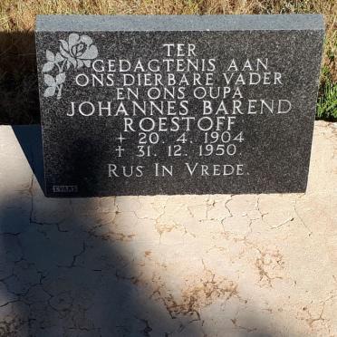 ROESTOFF Johannes Barend 1904-1950