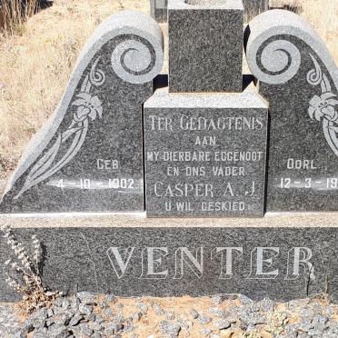 VENTER Casper A.J. 1902-1961