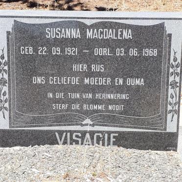 VISAGIE Susanna Magdalena 1921-1968