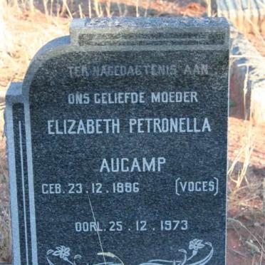 AUCAMP Elizabeth Petronella nee VOGES 1886-1973