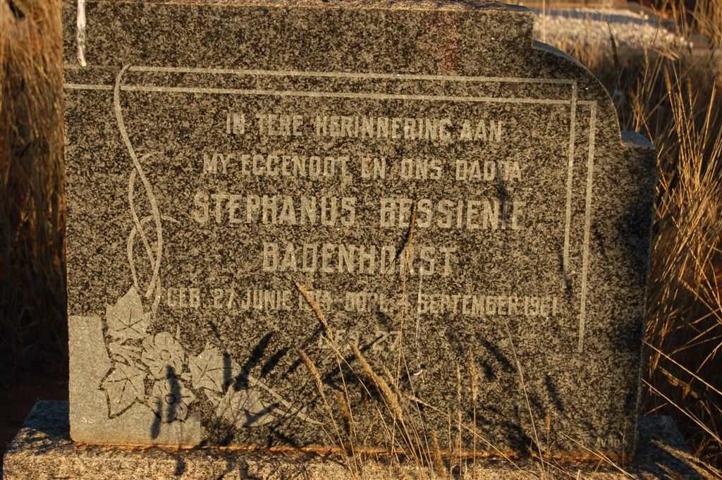 BADENHORST Stephanus Bessienie 1914-1961
