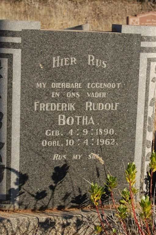 BOTHA Fredrik Rudolf 1890-1962