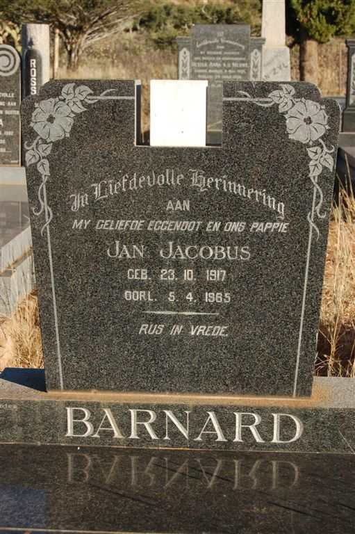 BARNARD Jan Jacobus 1917-1965