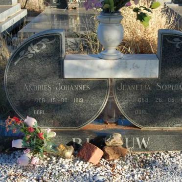 BLAAUW Andries Johannes 1919- &amp; Jeanetta Sophia Aletta 1924-