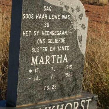 BRONKHORST Martha 1915-1985
