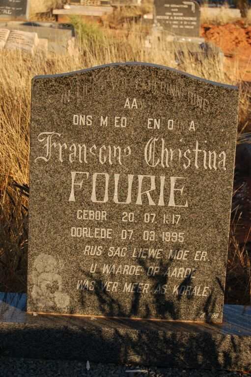 FOURIE Franscina Christian 1917-1995