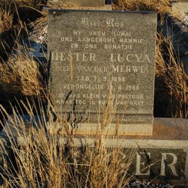 KRUGER Hester Lucya nee VAN DER MERWE 1898-1968