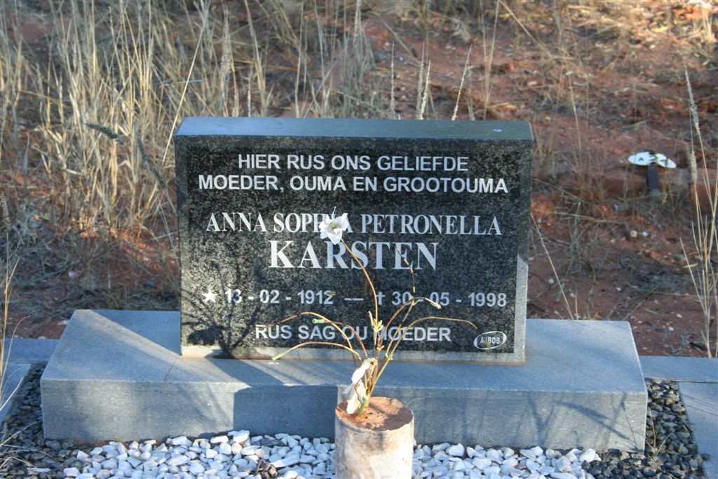 KARSTEN Anna Sophia Petronella 1912-1998