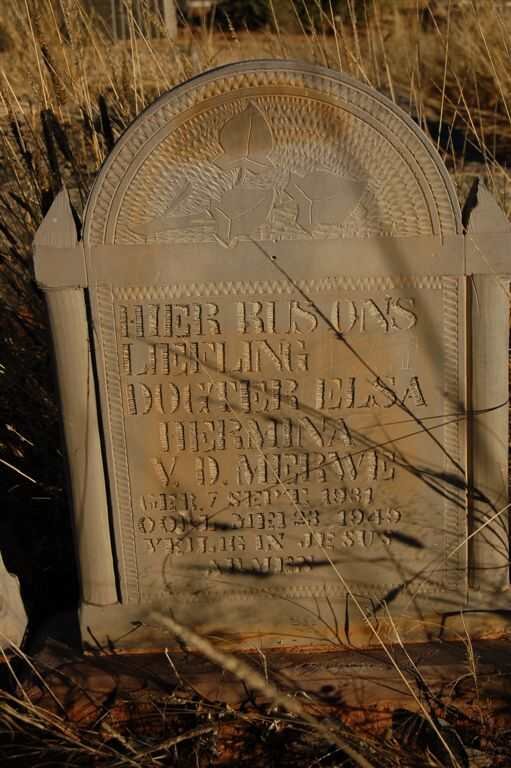 MERWE Elsa Hermina, v.d. 1931-1949