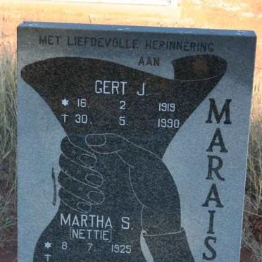 MARAIS Gert J. 1919-1990 &amp; Martha S. 1925-