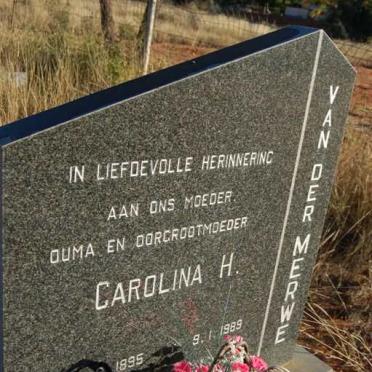 MERWE Carolina H., van der 1895-1989