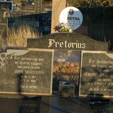 PRETORIUS John Morrison 1917-1982 &amp; Gerbrecht Cornelia DAVIDS 1929-2004