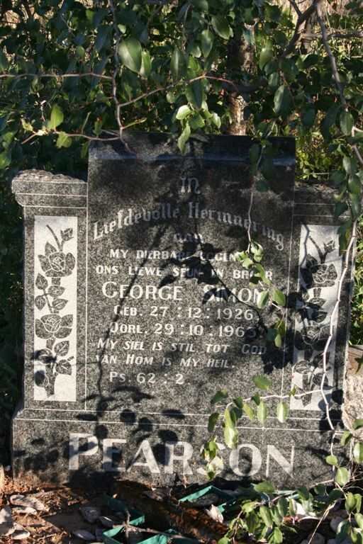 PEARSON George Simon 1926-1963