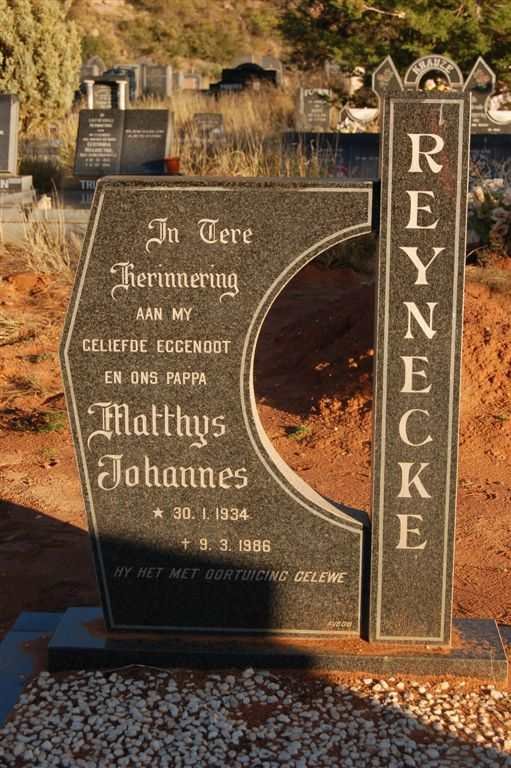 REYNECKE Matthys Johannes 1934-1986