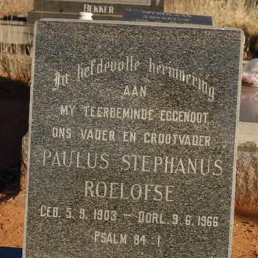 ROELOFSE Paulus Stephanus 1903-1966