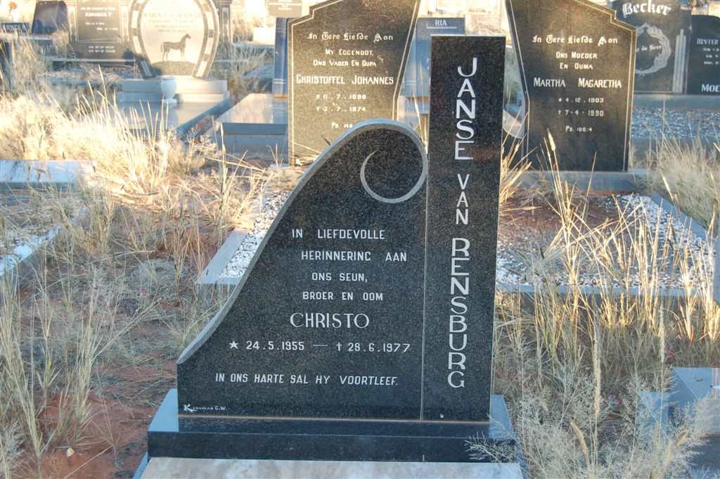 RENSBURG Christo, Janse van 1955-1977