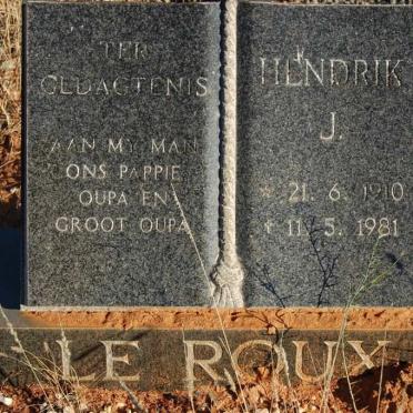 ROUX Hendrik J., le 1910-1981
